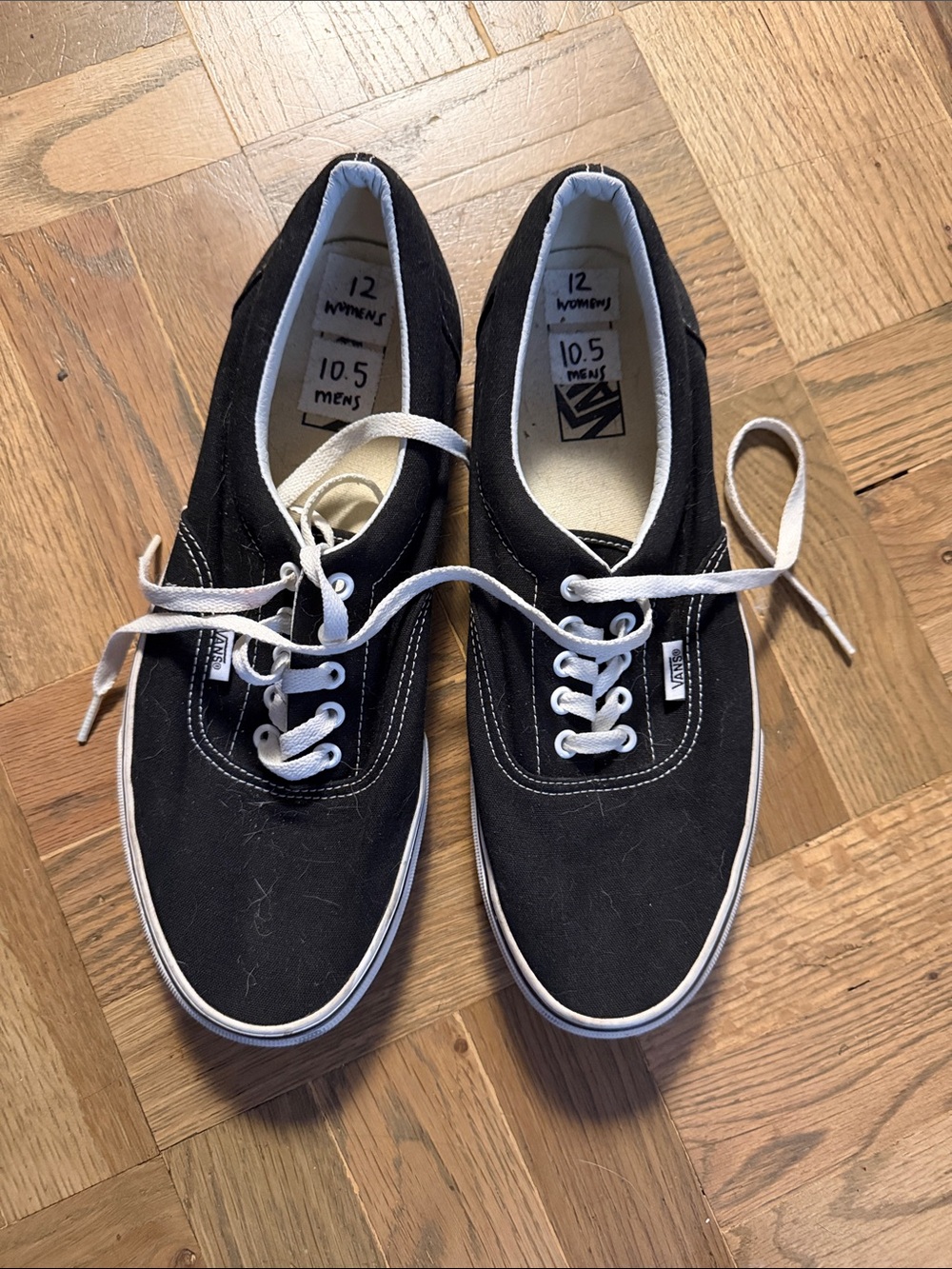 Vans Black Canvas Low-Top Sneakers with White Laces